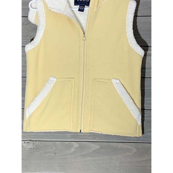 Izod Sherpa Lined Vest With Hood Womens M Tan - Picture 2 of 6